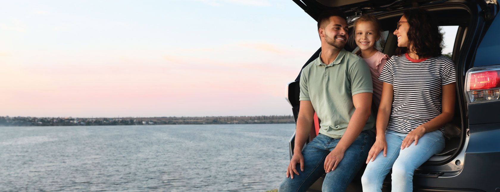 Family Enjoying Vehicle