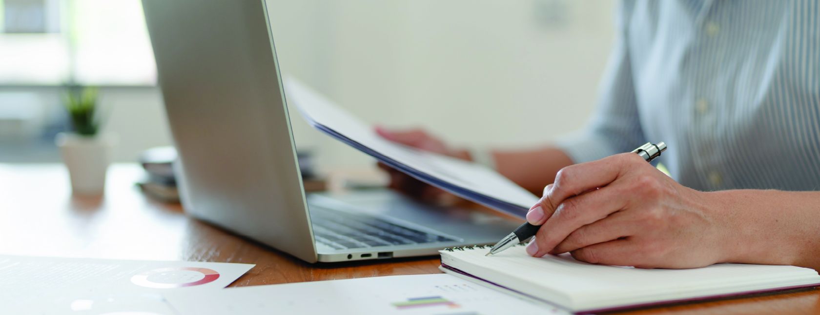 Woman reviewing Finances