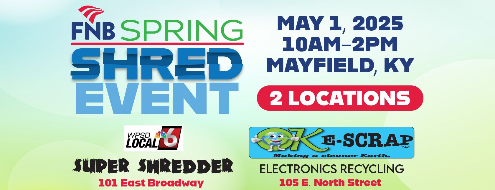 FNB's Spring Shred Event on Thursday, May 1st, 2025