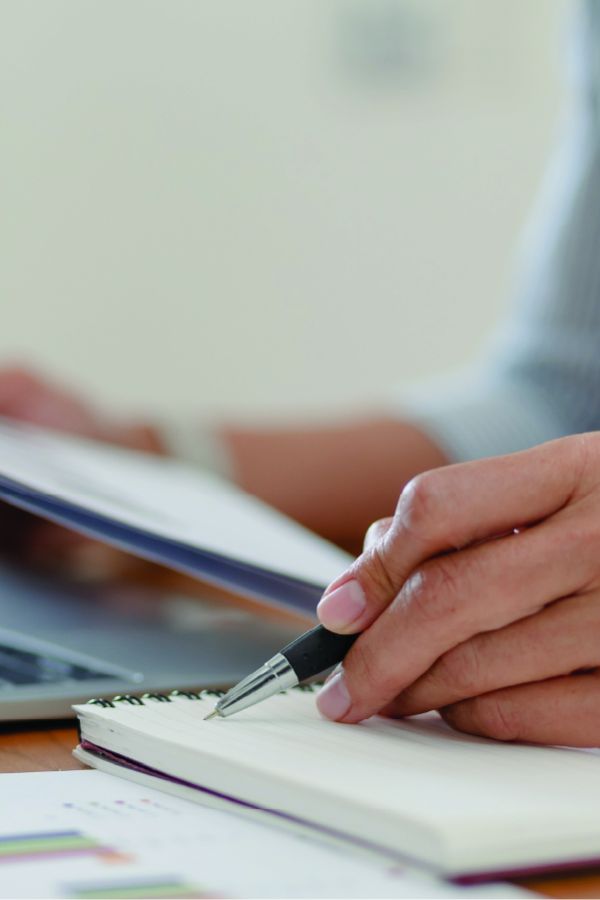 Woman reviewing Finances