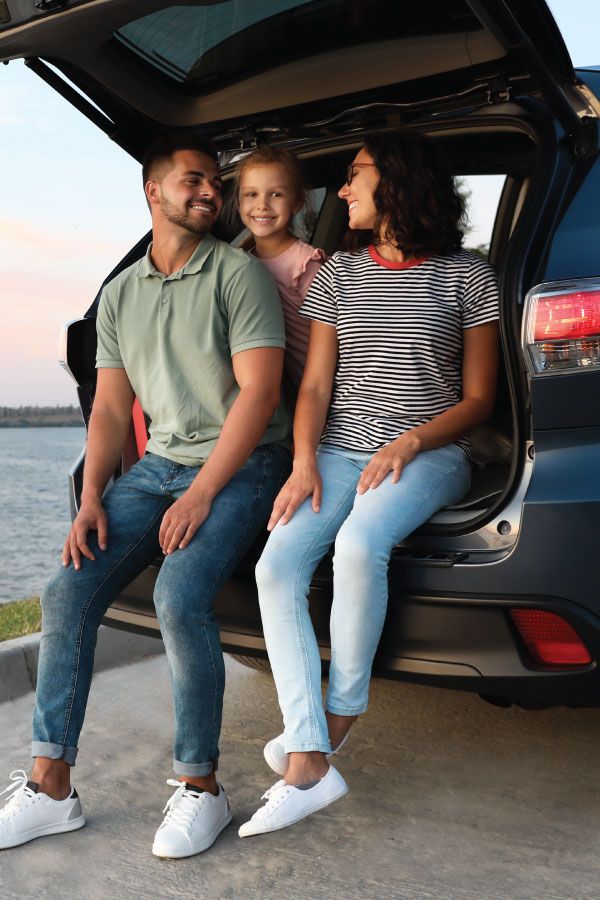 Family Enjoying Vehicle