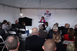 Sally Hopkins Speaking at Groundbreaking Event