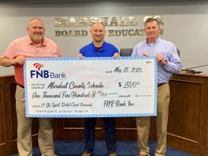 Marshall County Schools Spirit Debit Card Rewards Check Presentation