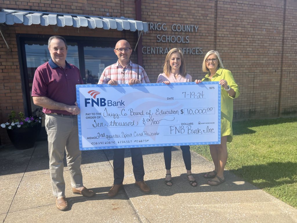 Trigg County Spirit Debit card donation